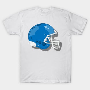 Blue Football Helmet T-Shirt